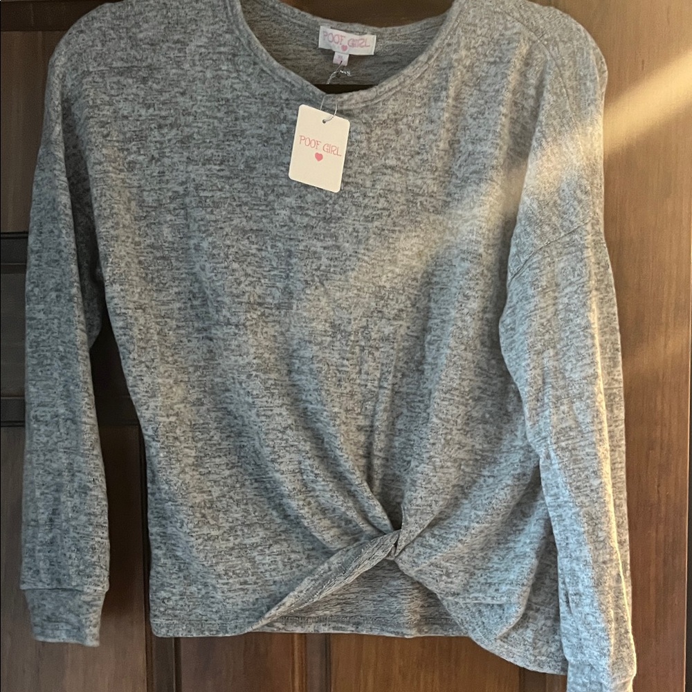 Gray Knotted Girl’s Top